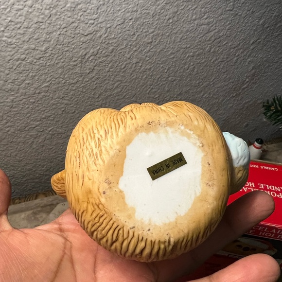 vintage porcelain Votive koala in santa hat,Christmas decor - Picture 10 of 11